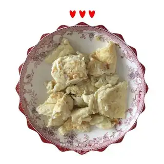 Silver fish fried eggs