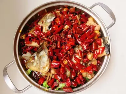 It's cooking fish