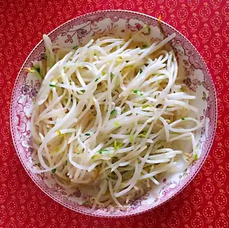 The green bean sprouts