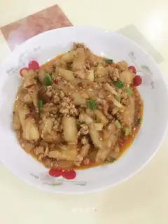 Meat and eggplant