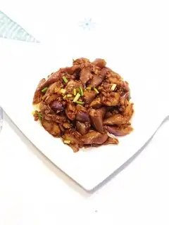 Meat and eggplant
