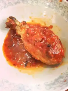Eggplant chicken leg