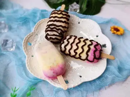 Five fruit and ice cream