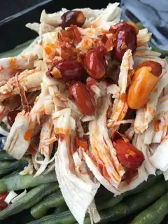 Chicken spicy veggie beans