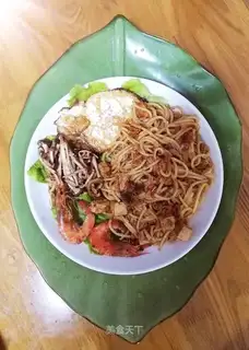 Seafood crab legs and pasta