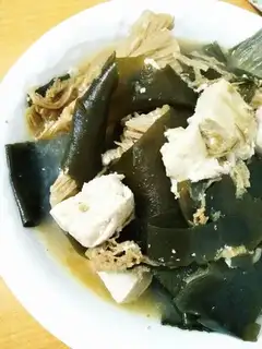 A tofu with a soy sauce