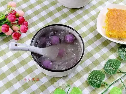 Potato soup and silver spoons