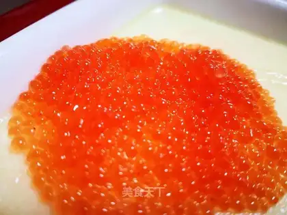 Caviar steamed eggs