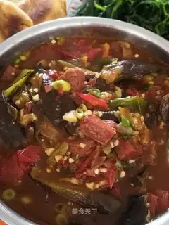 The original tomato beef and eggplant