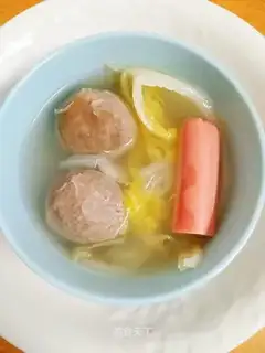Meatball emerald soup
