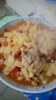 Potatoes, chicken legs