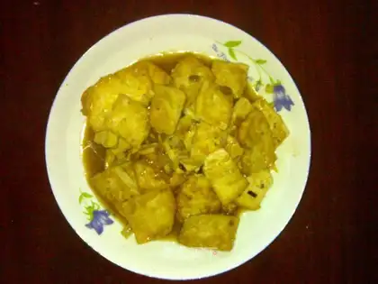 Tofu with garlic sauce