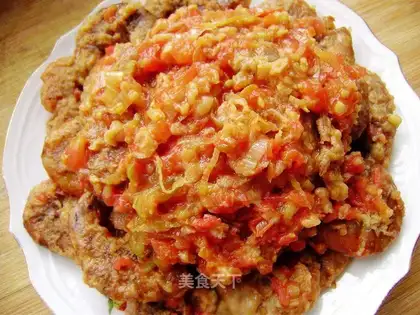 stir-fried shrimps with tomatoes