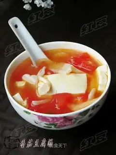 Tomato tofu soup