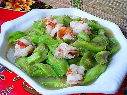 Snake melon shrimp balls