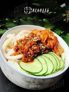 Korean Cold Mixed Udon Noodles
