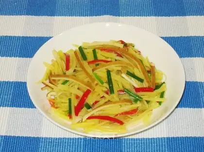 stir-fried dried tofu with shredded potatoes