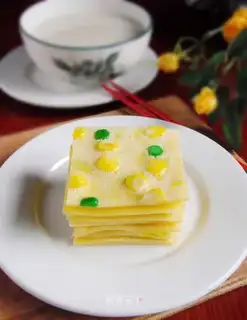 Egg, corn and pea patties