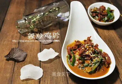 stir-fried chicken gizzards with spicy sauce