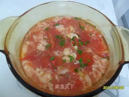 Western Red Sauce Egg Soup