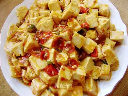 Spicy stir-fried tofu