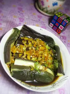 Steamed eggplant