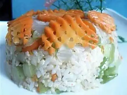 Fried rice with four vegetables