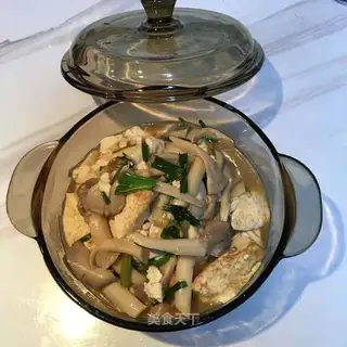 Tofu with mushrooms