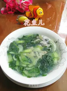 Flowers and green soup