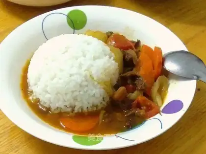 Curry beef rice