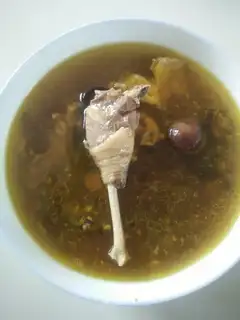 Old hen mushroom soup