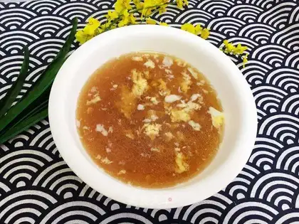 Egg shrimp soup