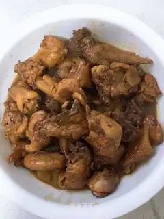A red roasted chicken