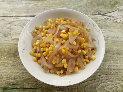 Corn fried onions