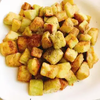 Fried pepper and eggplant