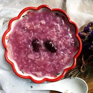 Purple potato silver congee