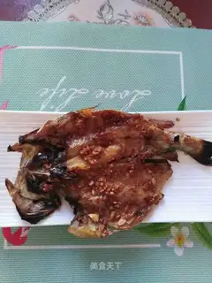 Garlic-cooked yellowfish