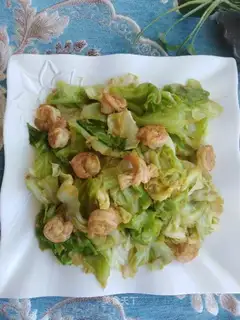 Garlic shrimp cabbage