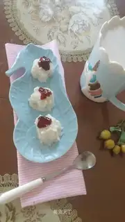 Milk and blueberries