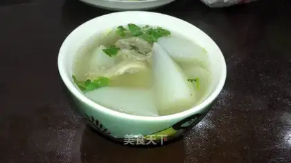 A radish lamb soup