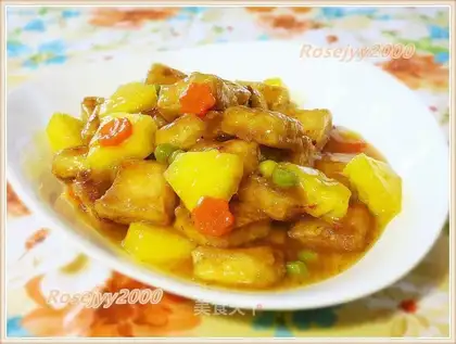 Pineapple sweet tofu