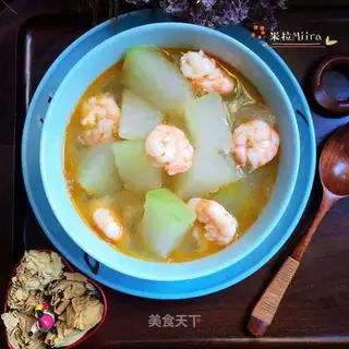 Shrimp melon soup