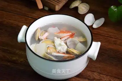 Pond melons, seafood soup