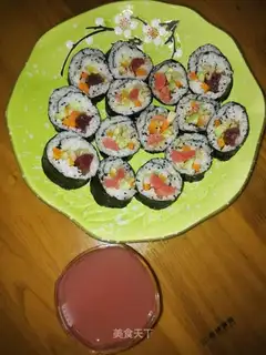 Seafood sausage sushi