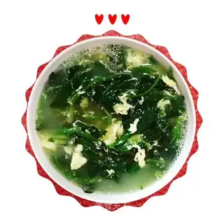 Spinach egg soup