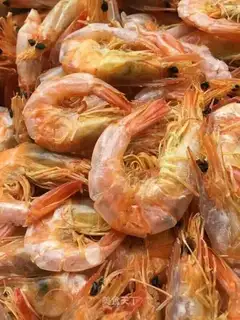 Traditional shrimp drying