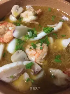 Snack of mushroom seafood