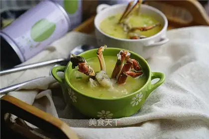 Fishball crab congee
