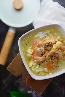 cucumber egg shrimp soup
