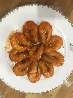 Home eggplant juice shrimp